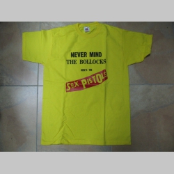 Sex Pistols - Never Mind The Bollocks  žlté pánske tričko 100%bavlna