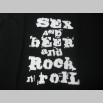 Sex And Beer And Rock n Roll  čierne dámske tričko 100%bavlna 