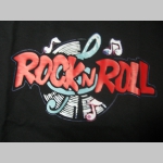 Rock n Roll  čierne dámske tričko Fruit of The Loom  100%bavlna