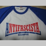 Antifascista Siempre  pánske dvojfarebné tričko 100%bavlna značka Fruit of The Loom (viacero farebných prevedení)