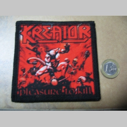 Kreator ofsetová nášivka po krajoch obšívaná cca. 9x9cm 