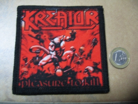 Kreator ofsetová nášivka po krajoch obšívaná cca. 9x9cm 