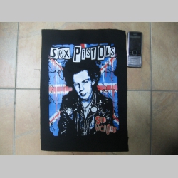 Sex Pistols - Sid Vicious, chrbtová nášivka veľkosť cca. A4 (po krajoch neobšívaná)