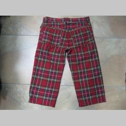 3/4ťové kraťasy - krátke nohavice Škótske káro TARTAN pánske aj dámske 100%bavlna 