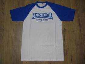 Skinhead a Way of Life pánske dvojfarebné tričko 100%bavlna značka Fruit of The Loom