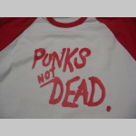 Punks not Dead pánske dvojfarebné tričko 100%bavlna značka Fruit of The Loom