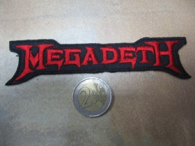 Megadeth, vyšívaná nažehľovacia nášivka (možnosť nažehliť alebo našiť na odev) 