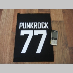 Punkrock 77 chrbtová nášivka veľkosť cca. A4 (po krajoch neobšívaná)