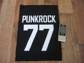 Punkrock 77 chrbtová nášivka veľkosť cca. A4 (po krajoch neobšívaná)