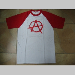 Anarchy áčko v krúžku pánske dvojfarebné tričko 100%bavlna značka Fruit of The Loom (viacero farebných prevedení)