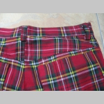 3/4ťové kraťasy - krátke nohavice Škótske káro TARTAN pánske aj dámske 100%bavlna 