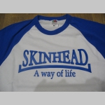 Skinhead a Way of Life pánske dvojfarebné tričko 100%bavlna značka Fruit of The Loom