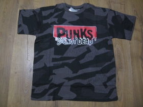 Punks not Dead nočný " ruský " maskáč - Nightcamo SPLINTER, pánske tričko 100%bavlna