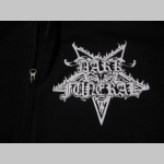 Dark Funeral čierna mikina na zips s kapucou stiahnuteľnou šnúrkami