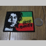 Bob Marley - Rasta nažehľovacia vyšívaná nášivka (možnosť nažehliť alebo našiť na odev) rozmery: 8,5x7cm  materiál100%bavlna