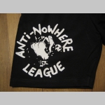 Anti Nowhere League čierne teplákové kraťasy s tlačeným logom