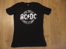 AC/DC čierne dámske tričko so strieborným logom materiál 100% bavlna - posledný kus veľkosť XS/S 