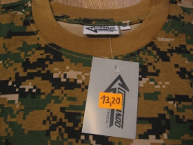 Mask&aacute;čov&eacute; tričko DIGITAL tmav&eacute;  - Kamufl&aacute;žne mask&aacute;čov&eacute; tričko COMMANDO Industries Army Style vystužen&yacute; p&aacute;s a ruk&aacute;vy Materi&aacute;l 60% bavlna 40% polyester