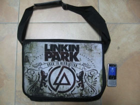 Linkin Park, pevná textilná taška cez plece, nastaviteľná 100%polyester cca.40x30x10cm