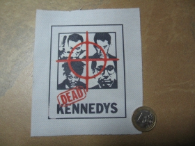 Dead Kennedys biela potlačená nášivka (po krajoch neobšívaná)