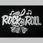 Rock n Roll čierne pánske tričko 100%bavlna  Fruit of The Loom