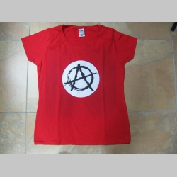 Anarchy ala Sid Vicious červené dámske tričko 100%bavlna Fruit of The Loom