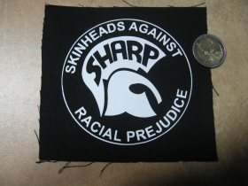 Sharp Skinhead  potlačená nášivka rozmery cca. 12x12cm (po krajoch neobšívaná)