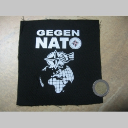 Gegen NATO, potlačená nášivka rozmery cca. 12x12cm (po krajoch neobšívaná)