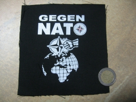 Gegen NATO, potlačená nášivka rozmery cca. 12x12cm (po krajoch neobšívaná)