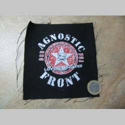 Agnostic Front  potlačená nášivka rozmery cca. 12x12cm (po krajoch neobšívaná)