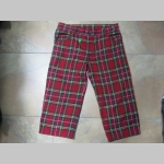 3/4ťové kraťasy - krátke nohavice Škótske káro TARTAN pánske aj dámske 100%bavlna 