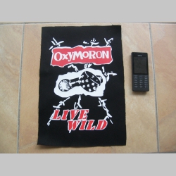 Oxymoron - Live Wild  chrbtová nášivka veľkosť cca. A4 (po krajoch neobšívaná)