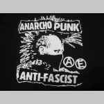 Anarcho Punk Antifascist  mikina s kapucou stiahnutelnou šnúrkami a klokankovým vreckom vpredu
