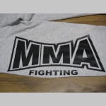 MMA Fighting šedé tepláky s čiernym tlačeným logom