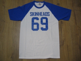 Skinheads 69 pánske dvojfarebné tričko 100%bavlna značka Fruit of The Loom
