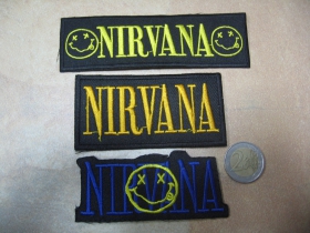 Nirvana vyšívaná nažehľovacia nášivka (možnosť nažehliť alebo našiť na odev)  cena za 1ks!!!