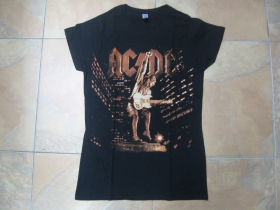AC/DC  čierne dámske tričko materiál 100% bavlna