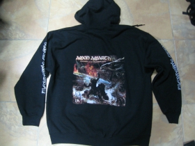 Amon Amarth čierna pánska mikina na zips s kapucou