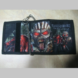 Iron Maiden  hrubá pevná textilná peňaženka s retiazkou a karabínkou