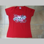 Rebel Girls dámske tričko červené/čierne 100 % bavlna