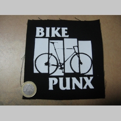 Bike Punx potlačená nášivka rozmery cca. 12x12cm (po krajoch neobšívaná)