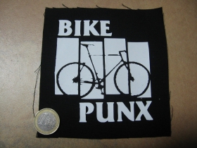 Bike Punx potlačená nášivka rozmery cca. 12x12cm (po krajoch neobšívaná)