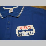 Punks not Dead  polokošela s rôznofarebným lemovaním okolo límčekov a rukávov na výber podľa vášho želania!