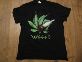 Weeed " ganja - tráva "  čierne pánske tričko materiál 100% bavlna