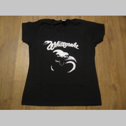 Whitesnake čierne dámske tričko materiál 100% bavlna