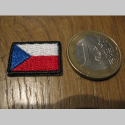 česká vlajka malá nažehľovacia nášivka vyšívaná (možnosť nažehliť alebo našiť na odev) rozmery 20x15mm