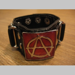 ANARCHY - lebka - smrtka kožen&yacute; n&aacute;ramok Materi&aacute;l: 100% syntetick&aacute; koža Veľkosť: Dĺžka 21,5 cm / &scaron;&iacute;rka 3,9 cm Farba: Čierna, zap&iacute;nanie na kovov&eacute; cvoky, nastaviteľn&eacute;