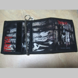 Slipknot,  hrubá pevná textilná peňaženka s retiazkou a karabínkou