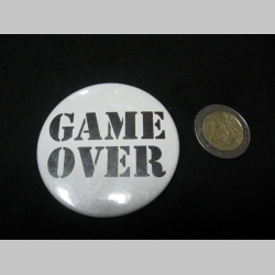 Game Over odznak veľký, priemer 55mm