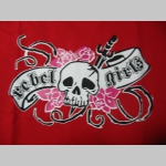 Rebel Girls dámske tričko červené/čierne 100 % bavlna